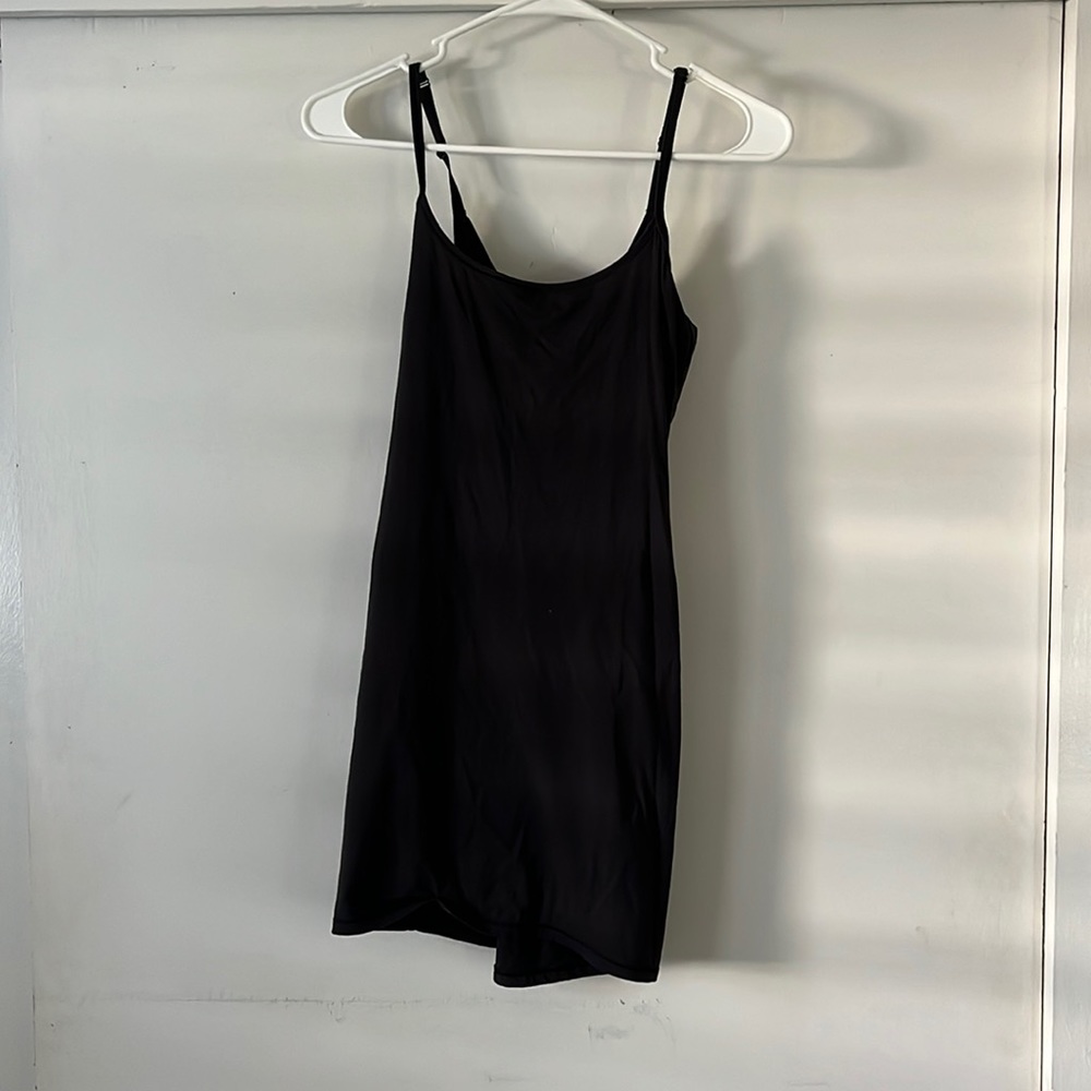 skims black lounge dress